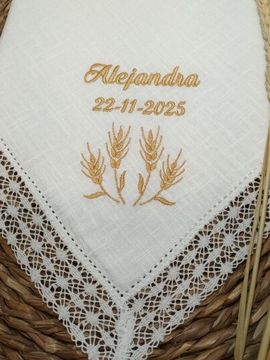 Pañuelo Bautizo Espigas de Trigo. [3]