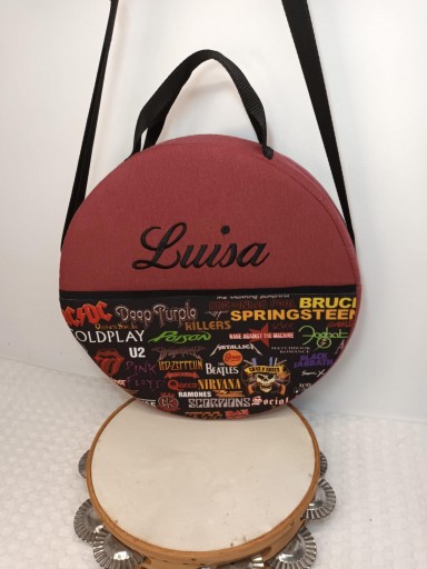 Funda Pandereta Rock Granate.