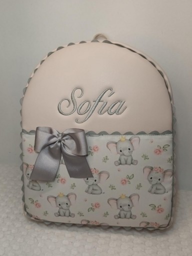 Mochila Elefantes rosa.