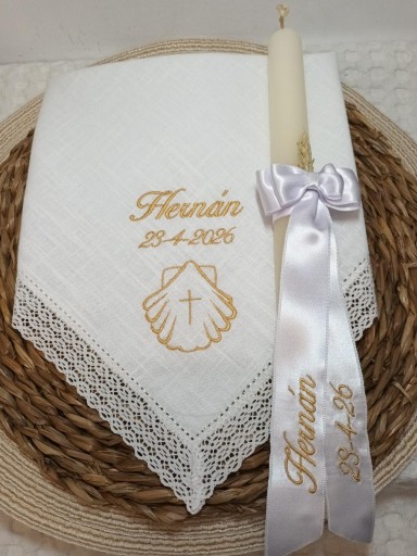 Pañuelo y vela Bautizo Hernán [1]
