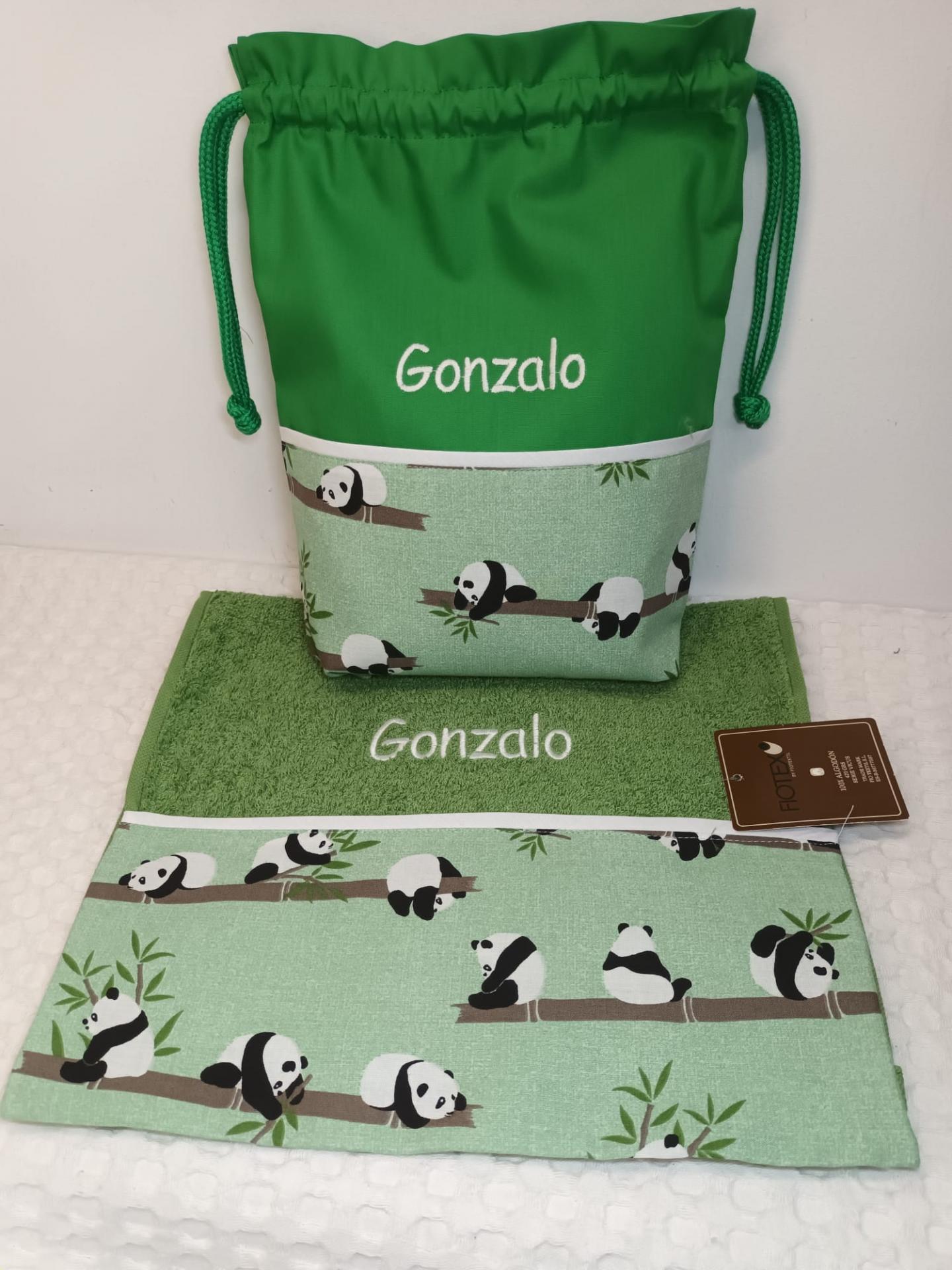 Toalla - Bolsa Pandas