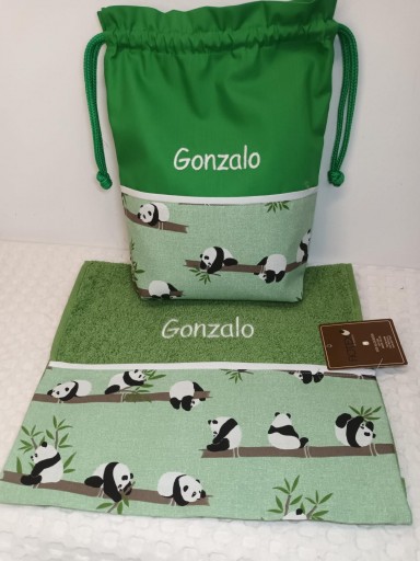 Toalla - Bolsa Pandas