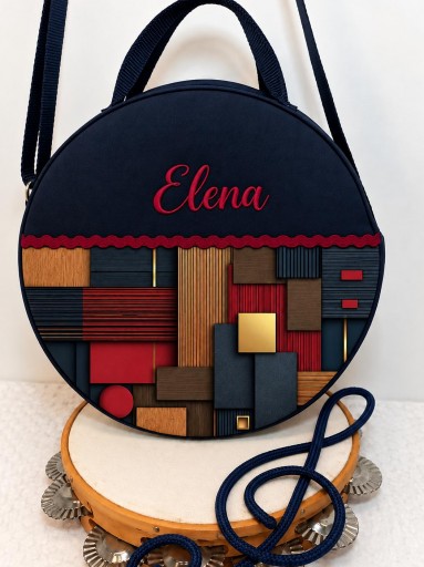 Funda Pandereta Mosaico Navy