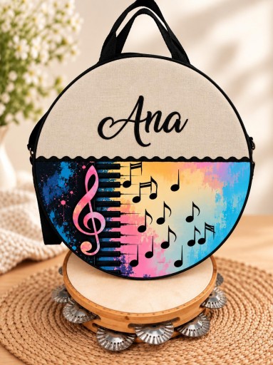 Funda Pandereta  Piano & Notas. [0]