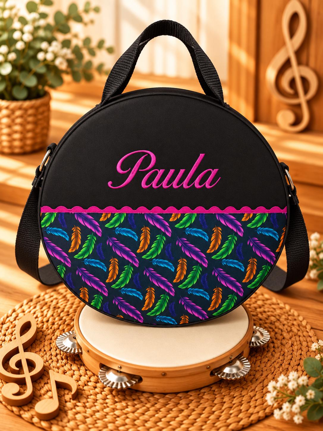 Funda Pandereta Plumas.