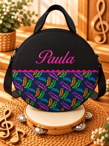 Funda Pandereta Plumas.