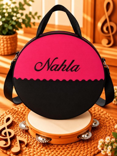 Funda Pandereta fucsia/Negro