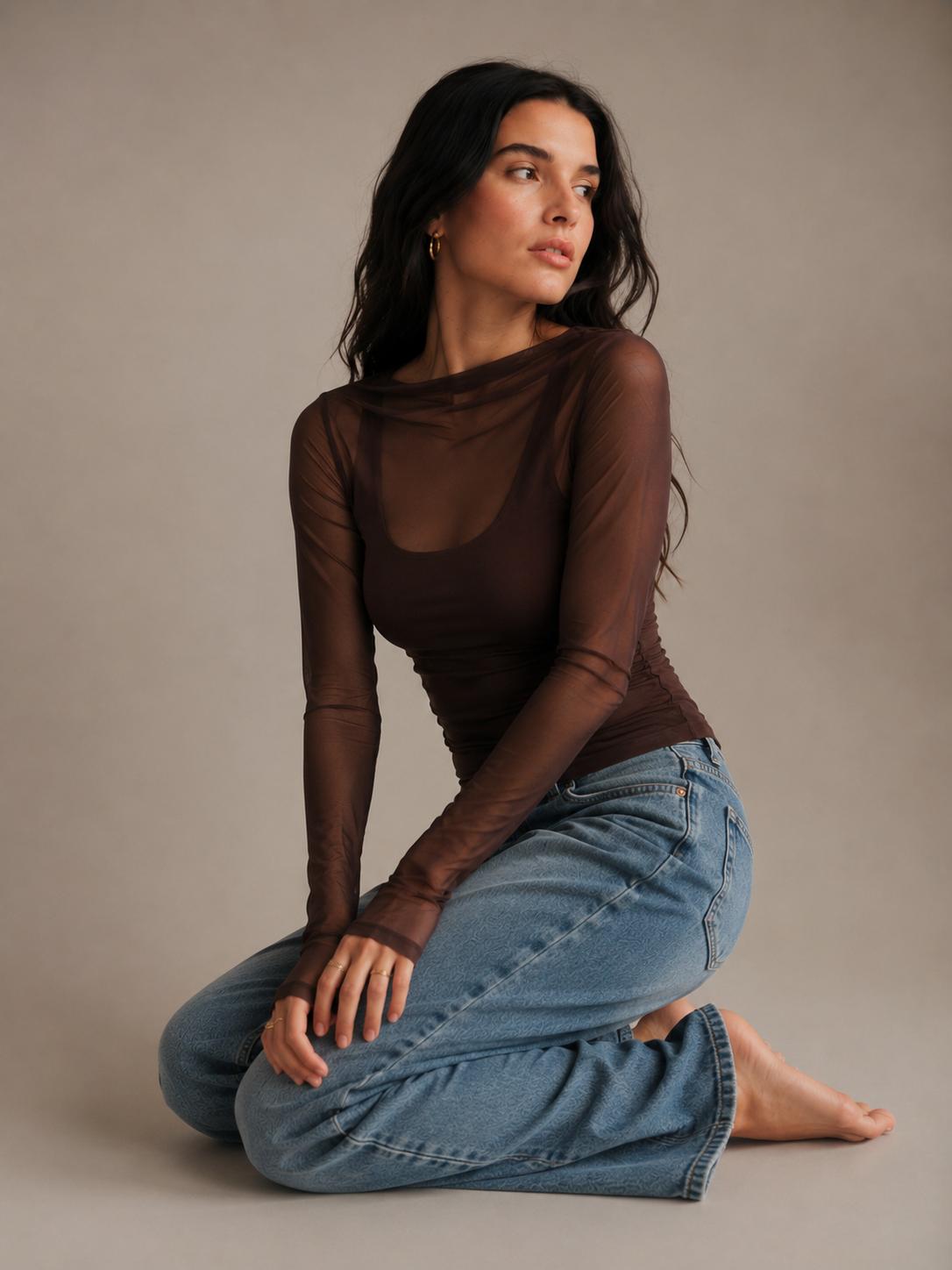Camiseta Ligerie Chocolate