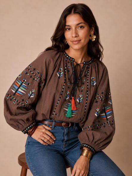 Blusa Okkio Marrón  [0]