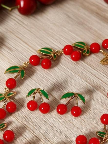 Pendientes Cerezas