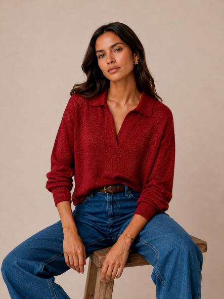 Polo Glitter Rojo [0]