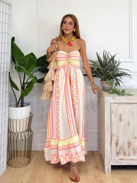 Vestido Flúor Blanco