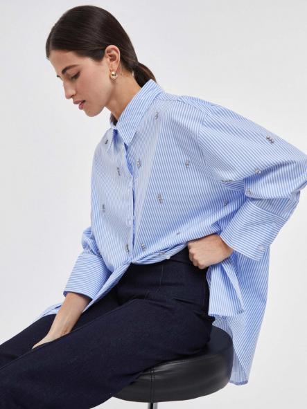 Camisa Pedrería Azul [0]