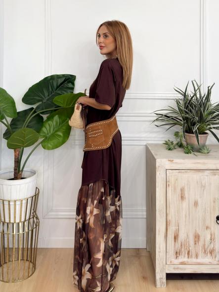 Vestido Flower Ovw Chocolate [1]