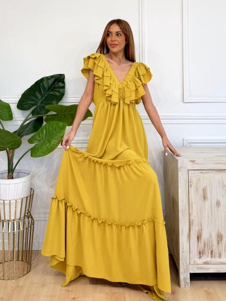 Vestido Lion Mostaza