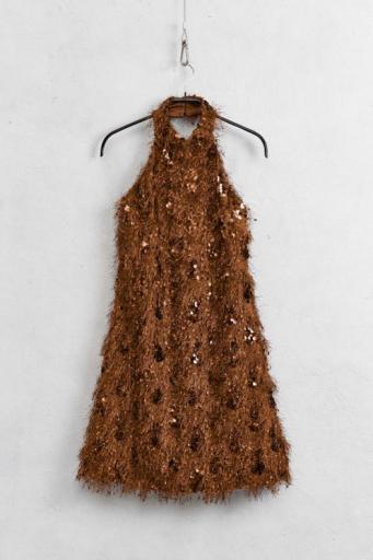 Vestido Chris Halter Camel