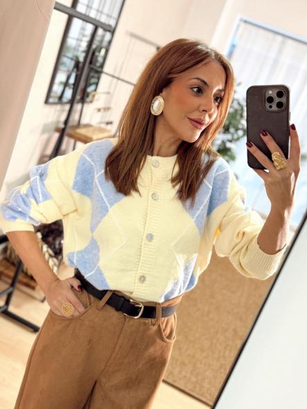 Cardigan Suatt Vainilla 