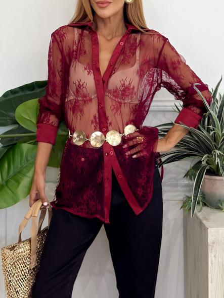 Camisa Ámala Burdeos