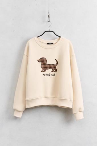 Sudadera Dog Crudo 