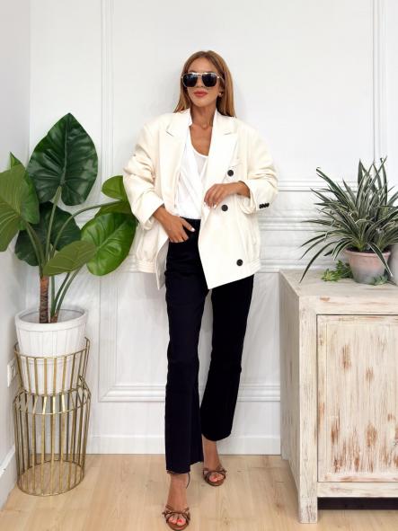 Bomber Oversize Blanco Roto  [2]