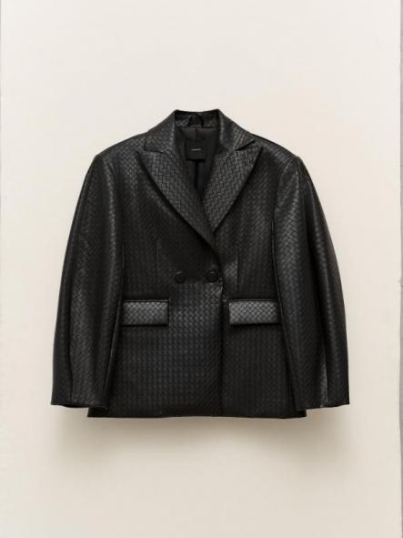 Chaqueta Trenzada Negro