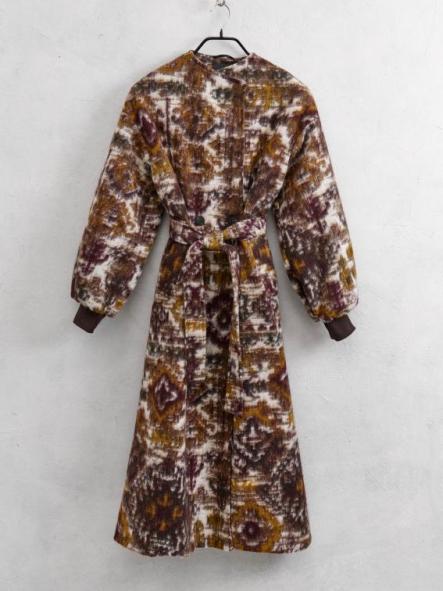 Abrigo Tirineta Estampado Burdeos [1]