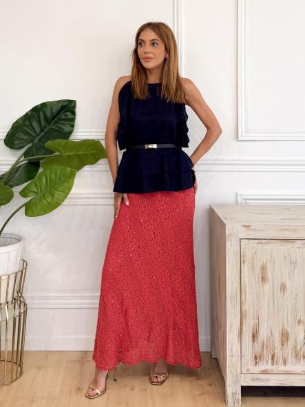 Falda Eddia Coral