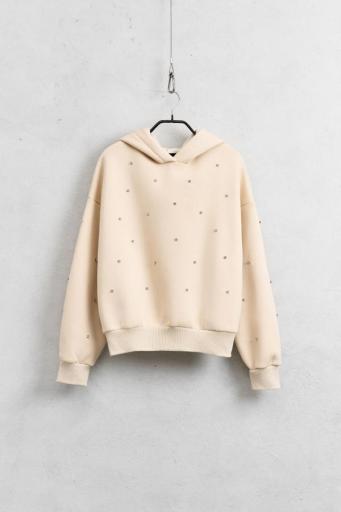 Sudadera Pedrería Crudo