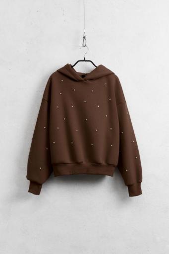 Sudadera Pedrería Chocolate  [0]