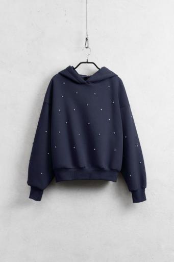 Sudadera Pedrería Marino
