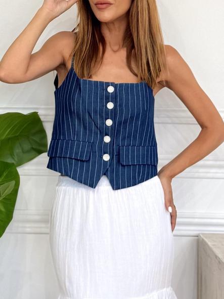 Top Alie Rayas Denim