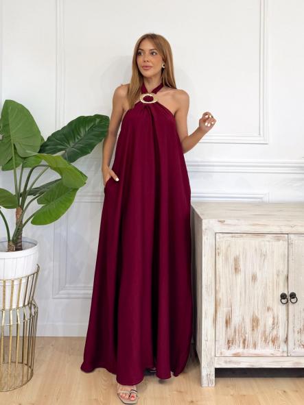 Vestido Mykonos Burdeos