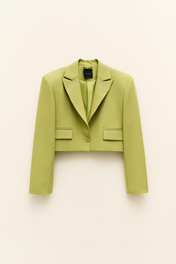 Chaqueta Crop Verde