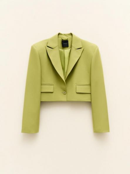 Chaqueta Crop Verde