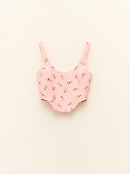 Top Iria Flower Rosa