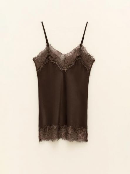 Top Lencerie Marrón 