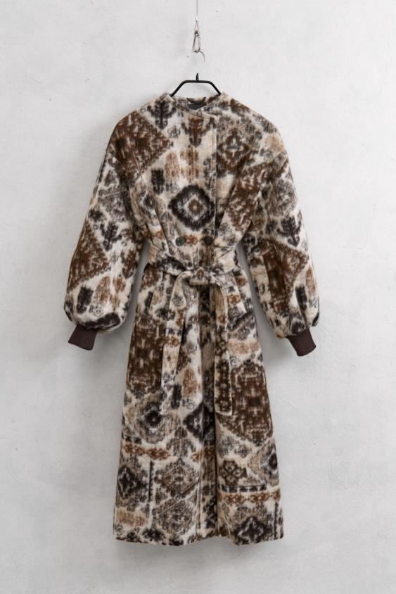 Abrigo Tirineta Estampado Crudo