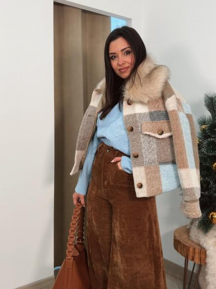 Abrigo Lana Foox Camel