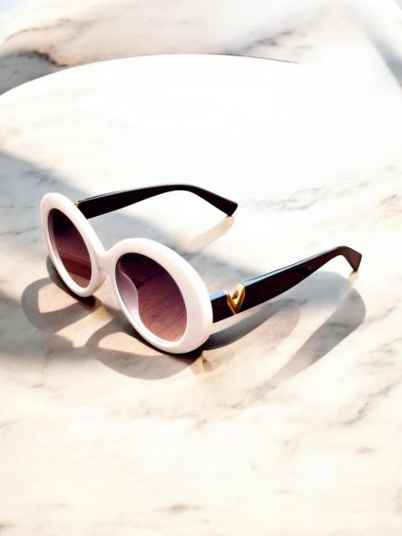 Gafas Ovalada Blanco