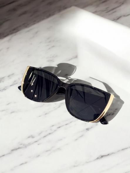 Gafas Lados Dorados Negro [0]