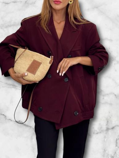 Bomber Oversize Burdeos 