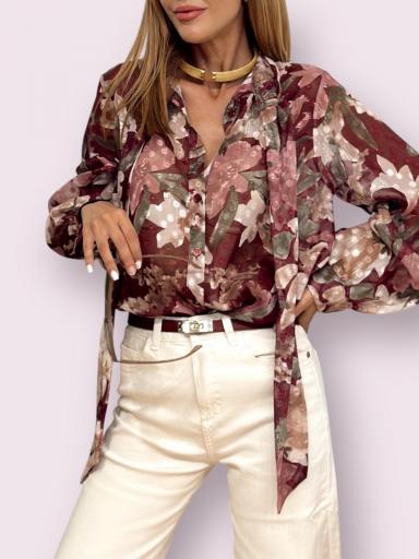 Camisa Marina Burdeos