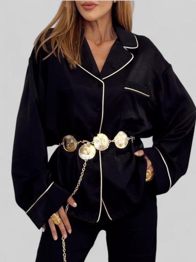 Camisa Pijamma Negro