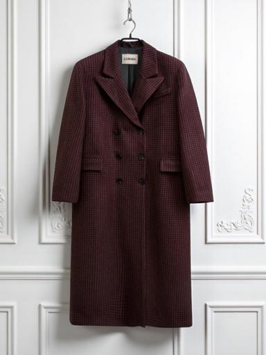 Maxi Abrigo Lana Oxford Rojo [0]