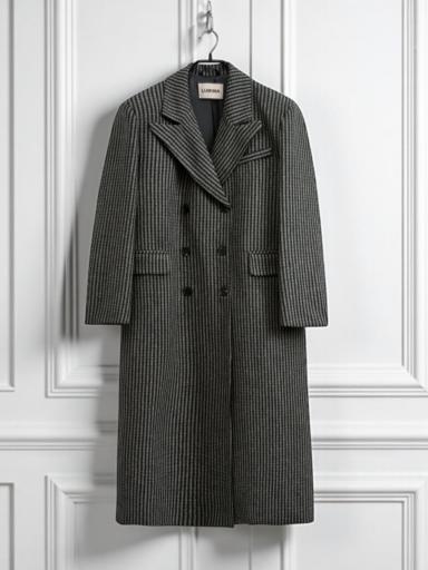 Maxi Abrigo Lana Oxford Verde