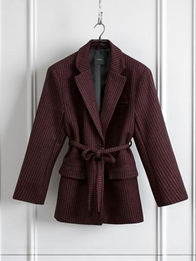 Abrigo Lana Oxford Rojo