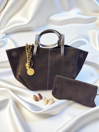 Bolso Serraje Chocolate [0]