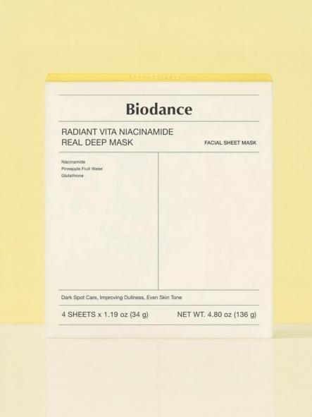 Mascarilla profunda BIODANCE Radiant Vita Niacinamida Real 34 g