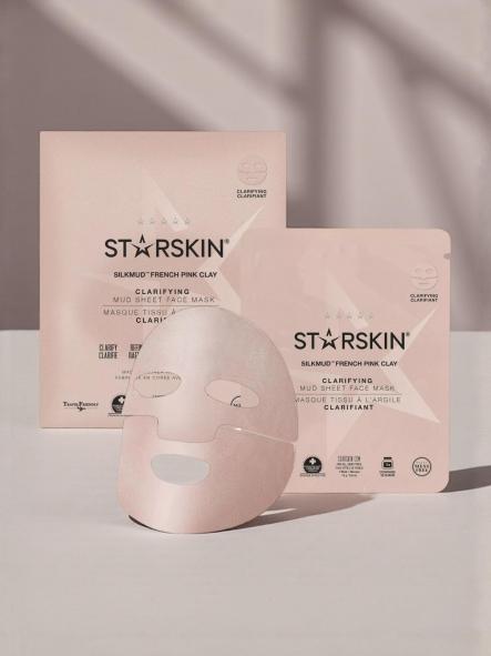 Mascarilla en lámina de barro purificante de arcilla rosa francesa Silkmud ™