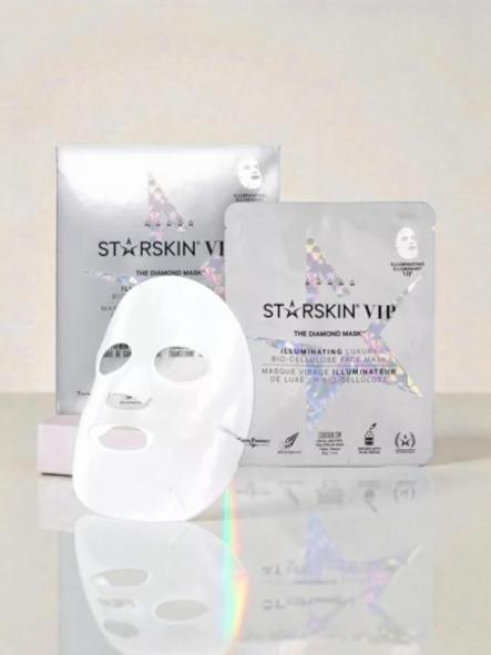 VIP The Diamond Mask ™ Mascarilla facial iluminadora de biocelulosa